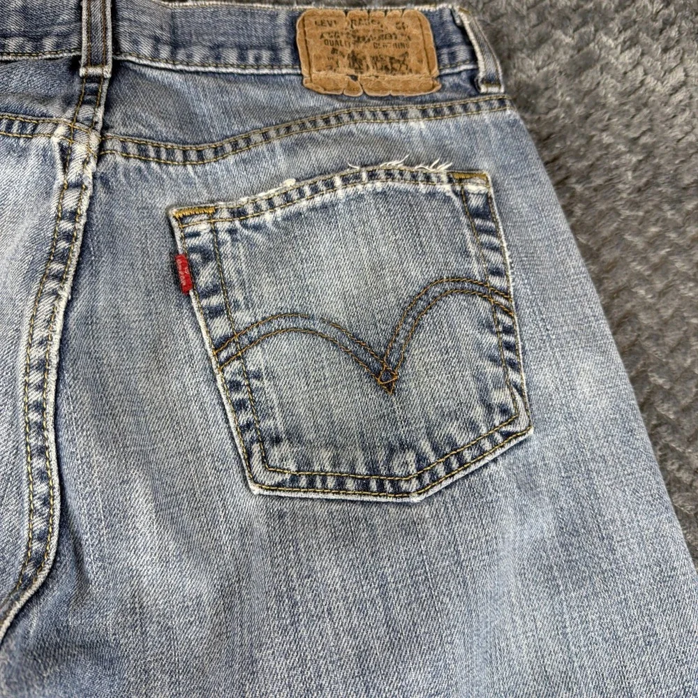 Levis 514 Jeans Mens 29x29 Medium Dark‎ Wash Cotton Slim Straight Denim Workwear